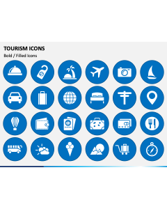 Tourism Icons PPT Slide 1