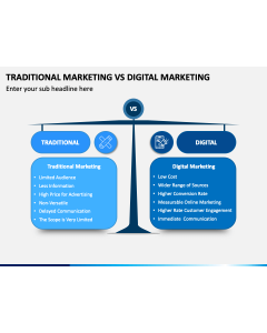 Traditional Marketing Vs Digital Marketing PPT Slide 1