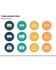 Train Wagon Icons PPT Slide 1