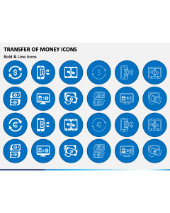 Transfer of Money Icons PPT Slide 1