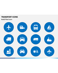 Transport Icons PPT Slide 1