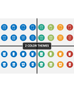 Trash Bin Icons PPT Cover Slide