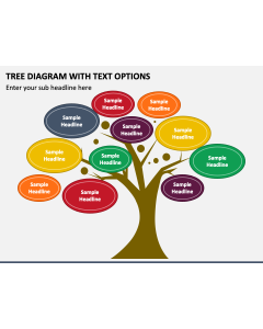 Tree Diagram with Text Options PPT Slide 1