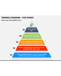 Triangle Diagram - Five Stages PPT Slide 1