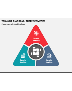Triangle Diagram - Three Segments PPT Slide 1