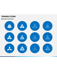 Triangle Icons PPT Slide 1