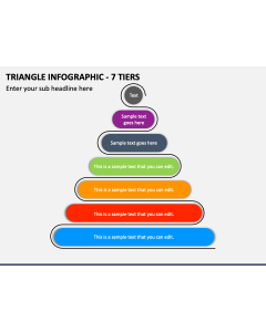 Triangle Infographic - 7 Tiers PPT Slide 1