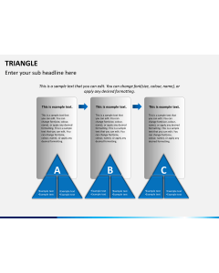 Triangle shape PPT slide 1
