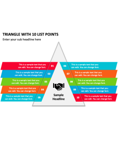 Triangle with 10 List Points PPT Thumbnail