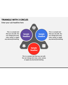 Triangle with 3 Circles PPT Slide 1