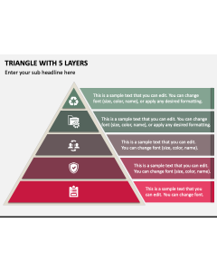 Triangle with 5 Layers PPT Slide 1