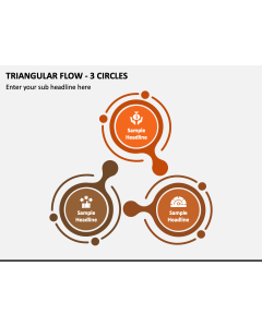 Triangular Flow - 3 Circles PPT Slide 1
