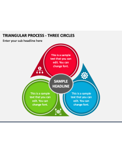 Triangular Process - Three Circles PPT Slide 1