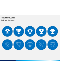Trophy Icons PPT Slide 1