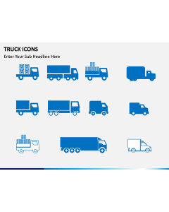 Truck icons PPT slide 1