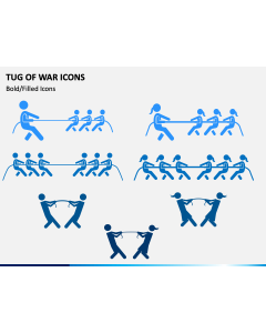 Tug of War Icons PPT Slide 1