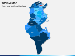 Tunisia map PPT slide 1