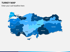 Turkey map PPT slide 1