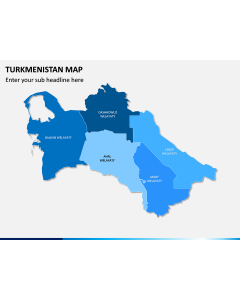 Turkmenistan Map PPT Slide 1