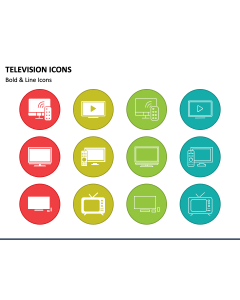 Television Icons PPT Slide 1