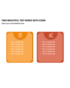 2 Beautiful Text Boxes with Icons PPT Slide 1