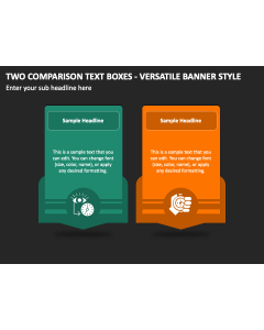 Two Comparison Text Boxes - Versatile Banner Style PPT Thumbnail