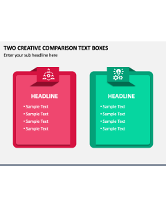 Two Creative Comparison Text Boxes PPT Slide 1