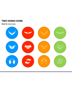 Two Hands Icons PPT Slide 1