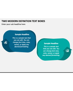 Two Modern Definition Text Boxes PPT Slide 1