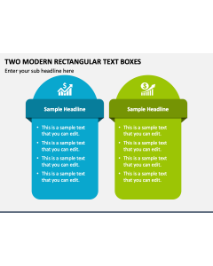 Two Modern Rectangular Text Boxes PPT Slide 1