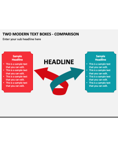 Two Modern Text Boxes - Comparison PPT Slide 1