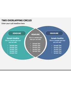 Two Overlapping Circles PPT Slide 1