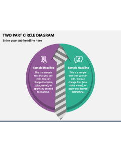 Two Part Circle Diagram PPT Slide 1