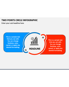 Two Points Circle Infographic PPT Slide 1