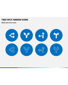 Two Split Arrow Icons PPT Slide 1