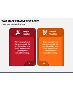 Two Stage Creative Text Boxes PPT Slide 1