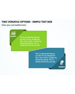 Two Versatile Options - Simple Text Box PPT Thumbnail