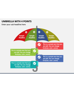 Umbrella with 4 Points PPT Slide 1