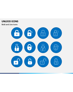 Unlock Icons PPT Slide 1
