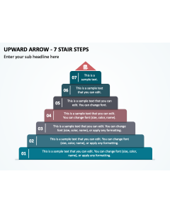 Upward Arrow - 7 Stair Steps PPT Slide 1