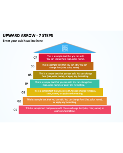 Upward Arrow - 7 Steps PPT Slide 1