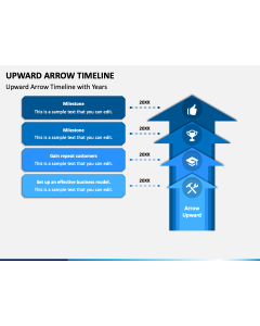 Upward Arrow Timeline PPT Slide 1