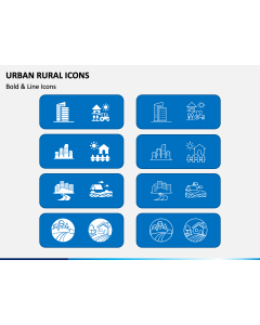 Urban Rural Icons PPT Slide 1