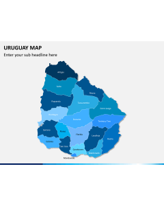 Uruguay map PPT slide 1