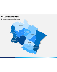 Uttarakhand Map PPT Slide 1