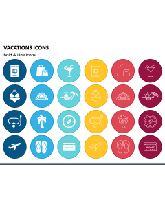 Vacation Icons PPT Slide 1