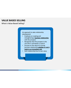 Value Based Selling PPT Slide 1