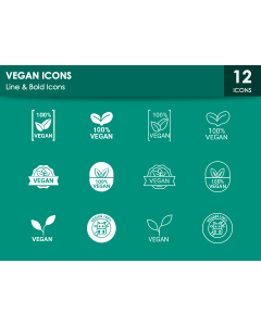 Vegan Icons PPT Slide 1