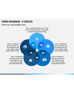 5 circle venn diagram template powerpoint