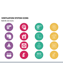 Ventilation System Icons PPT Slide 1